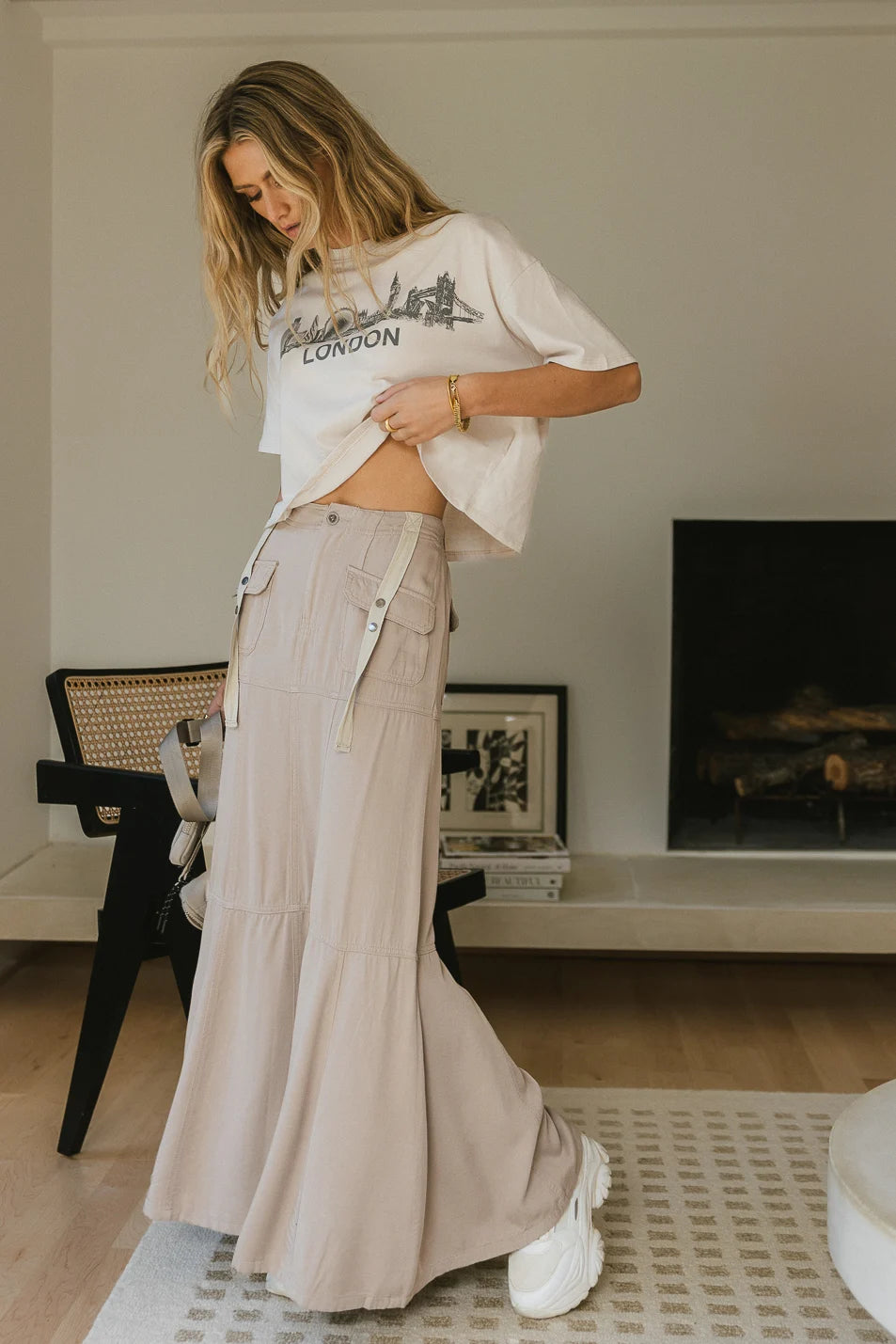 DICH HENDERSON jogging maxi skirt beige - レディース